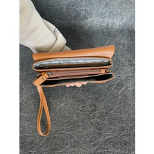 Sanat Leather SL-312 Hakiki Deri Çok Işlevli Özel Portföy Kartlık Bölmeli El Çantası 22,5 Cm×13,5 cm Sanat Leather