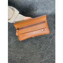 Sanat Leather SL-312 Hakiki Deri Çok Işlevli Özel Portföy Kartlık Bölmeli El Çantası 22,5 Cm×13,5 cm Sanat Leather