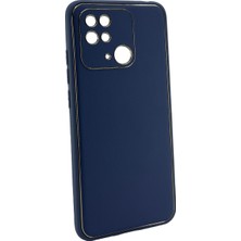 Nettech Xiaomi Redmi 9c Uyumlu Coco Leather Seri Arka Koruma Kılıf - Gri