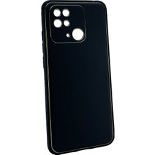 Nettech Xiaomi Redmi 9c Uyumlu Coco Leather Seri Arka Koruma Kılıf - Siyah