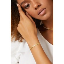 Fiyonk Kuyumculuk 14 Ayar Altın Çiftli Elmas Kalem Bileklik