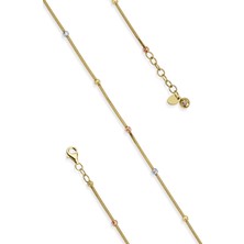 Fiyonk Kuyumculuk 14 Ayar Altın Işıltılı Zincirde Dorika Bileklik