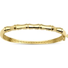 Fiyonk Kuyumculuk 14 Ayar Altın Kemik Desenli Kelepçe