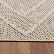 Carpettex Balkon Teras Bahçe Mutfak Dış Mekan Halısı Iskandinav Tarzı Geometrik Desenli Bej Renkli Halı