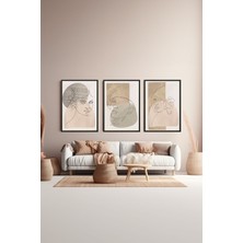Artavessa 3 Parça MDF Tablo Seti Modern Tema 15 x 20 cm Çerçevesiz Karışık Renk