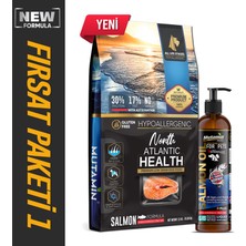 Nemsa Ticaret Fırsat Paketi-1 ” 15 kg Somonlu Köpek Maması + 250 ml Somon Yağı