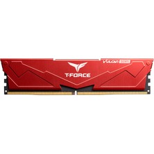 Team T-Force Vulcan Red 32GB(2X16GB) 6400MHZ Ddr5 Gaming Ram CL40 (FLRD532G6400HC40BDC01)