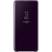 Nettech Xiaomi Mi A3 Uyumlu Clear View Aynalı Kapaklı Kılıf - Mor