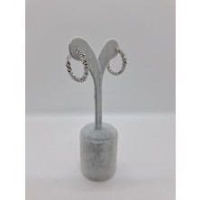 Stainless Steel Çelik Dorika Halka Küpe 3 cm