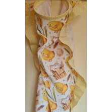 Leylace Civciv Desenli Çift Kat Müslin Kumaş, Balenli Bebek Emzirme Önlüğü, Örtüsü 5