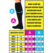 Wibtex Diz Altı Varis Çorabı Burnu Kapalı (Siyah Renk) Orta Basınç Ccl2(Çift Bacak)