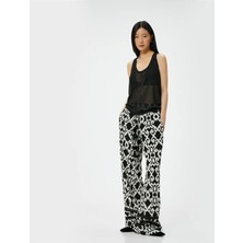 Koton Bol Paça Pantolon Normal Bel Lastikli Cepli Püsküllü 4SAK40088EW