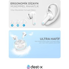 Dest-X D1 Enc, 4 Mikrofon, Oyun Modu, IP4X, Hifi Stereo Kulakiçi Bluetooth Kulaklık