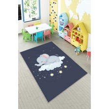 Pelangi Ekonomik Desenli Renkli Dijital Baskı Yıkanabilir Kaymaz Taban Modern Çocuk Halısı.(Süngersiz)