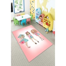 Pelangi Desenli Renkli Dijital Baskı Yıkanabilir Kaymaz Taban Modern Çocuk Halısı Ve Yolluk.