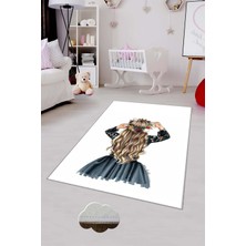 Pelangi Desenli Renkli Dijital Baskılı Yıkanabilir Kaymaz Taban Modern Mutfak Halısı (Süngersiz)