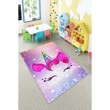 Pelangi Desenli Renkli Dijital Baskı Yıkanabilir Kaymaz Taban Modern Çocuk Halısı Ve Yolluk.