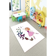 Pelangi Desenli Renkli Dijital Baskı Yıkanabilir Kaymaz Taban Modern Çocuk Halısı Ve Yolluk.