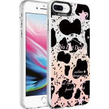 iPhone 8 Plus - Uyumlu Mermer Desenli Bthm Store Marbello Kapak-Kahverengi