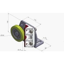 Aspar Asansör Tek Makaralı Hidrolik Asansör Pateni 16 mm