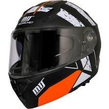 Mts M-966 Çeneaçılır Motosiklet Kaskı Turuncu