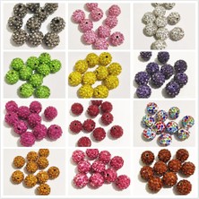 Haicheng Shop Kristal Ab Stili 12MM 20 Adet Bedava G! Rhinestone Spacer Boncuk Yuvarlak Iğne Işi Aksesuarları Takı Yapımı Için Li Dıy Boncuklar (Yurt Dışından)