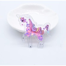 Haicheng Shop Pembe Tarzı *43MM Baskılı Renkli Unicorn Pul Aplikler Dıy Giysiler Için Yamalar Şapkalar Klipler Yay Kolye Dekor Aksesuarları (Yurt Dışından)