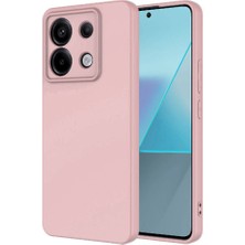 Kılıfmania Xiaomi Redmi Note 13 Kapak Içi Kadife Kamera Korumalı Lansman Silikon Kılıf - Pudra