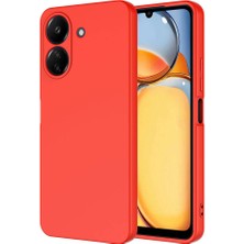Kılıfmania Xiaomi Poco C65 Kapak Kamera Korumalı Içi Kadife Lansman Silikon Kılıf - Kırmızı