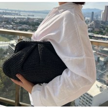 ‎Comfychic Comfychic Hasır Burslu Clutch Portföy Çanta & Kadın Clutch Çanta