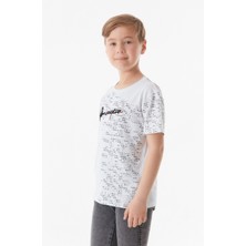 FullaModa Yazı Baskılı Erkek Çocuk T-Shirt