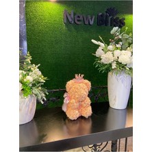 New Bliss Özel Tasarım El Yapımı Teddy Rose Bear Güllü Ayıcık 26 cm