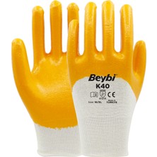 Beybi K40 Sarı Nitril Eldiven 12 Li