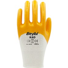 Beybi K40 Sarı Nitril Eldiven 12 Li