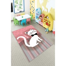 Pelangi Ekonomik Desenli Renkli Dijital Baskı Yıkanabilir Kaymaz Taban Modern Çocuk Halısı.(Süngersiz)