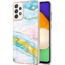 Manyi Mall Samsung Galaxy A52 5g/4g Ince Tpu Mermer Desen Yumuşak Tampon (Yurt Dışından)