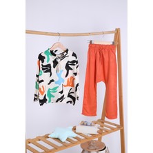 Baby Hola Babyhola Pamuk Bluz Pantolon Kız Erkek Çocuk Salaş Takım Renkli 1727