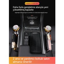 Txl Araba Koltuğu Boşluğu Saklama Kutusu Çok Fonksiyonlu Çift USB Şarj Soketi Araba Cep Telefonu Şarj Saklama Çantası Su Bardağı Araba Malzemeleri (Yurt Dışından)