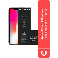 Rovimex iPhone X Yüksek Kapasite Batarya Pil - 3300 Mah