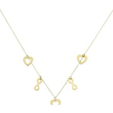 İryum 14 Ayar Altın Kalpli Kolye