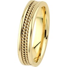 İryum Kadın Örgülü Tasarım Alyans - Nişan Yüzüğü