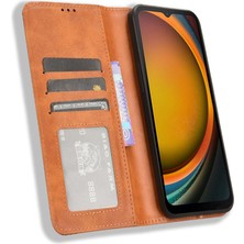 BDT Market Samsung Galaxy Xcover 7 5g Manyetik Pu Deri Telefon Kılıfı (Yurt Dışından)