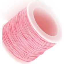 Parla Paraşüt Ipi, Bileklik-Kolye Örgü Ipi 1 mm 50 Metre Pembe