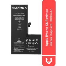 Rovimex Apple iPhone XS Yüksek Kapasite Batarya Pil - 3010 mAh