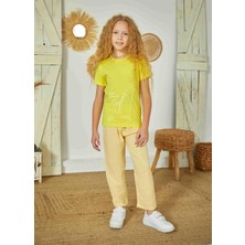 Weweus Sarı Kız Çocuk Pijama Takımı 823