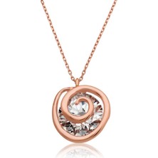 Gumush Gümüş Rose Aşk Döngüsü Bayan Kolye