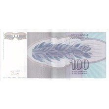 Benim Koleksiyonum Yugoslavya, 100 Dinar (1992) P#112 Çt/ççt