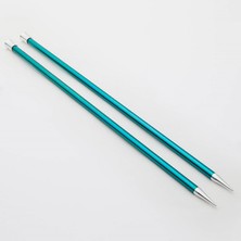 KnitPro Zing Renkli Metal 40 cm Örgü Şişi 8 mm Hafif Alüminyum Malzeme ile Pürüzsüz Kullanım
