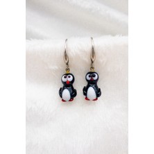 Hanecambaz Murano Cam Penguen Küpe