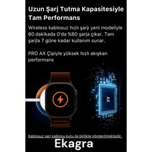 Ekagra T800 Ios ve Andorid Uyumlu Çift Kordonlu Ultra Akıllı Saat